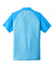 Sport-Tek ST641 Mens RacerMesh Moisture Wicking Short Sleeve Polo Shirt Heather Pond Blue/Pond Blue Flat Back