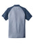 Sport-Tek ST641 Mens RacerMesh Moisture Wicking Short Sleeve Polo Shirt Heather True Navy Blue/True Navy Blue Flat Back