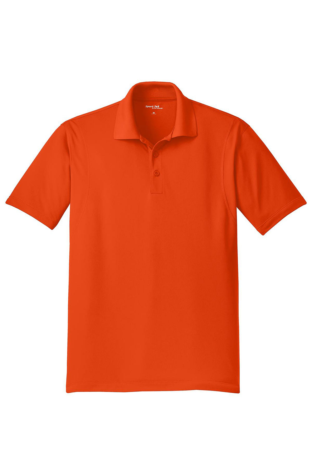 Sport-Tek ST650/TST650 Mens Sport-Wick Moisture Wicking Short Sleeve Polo Shirt Deep Orange Flat Front