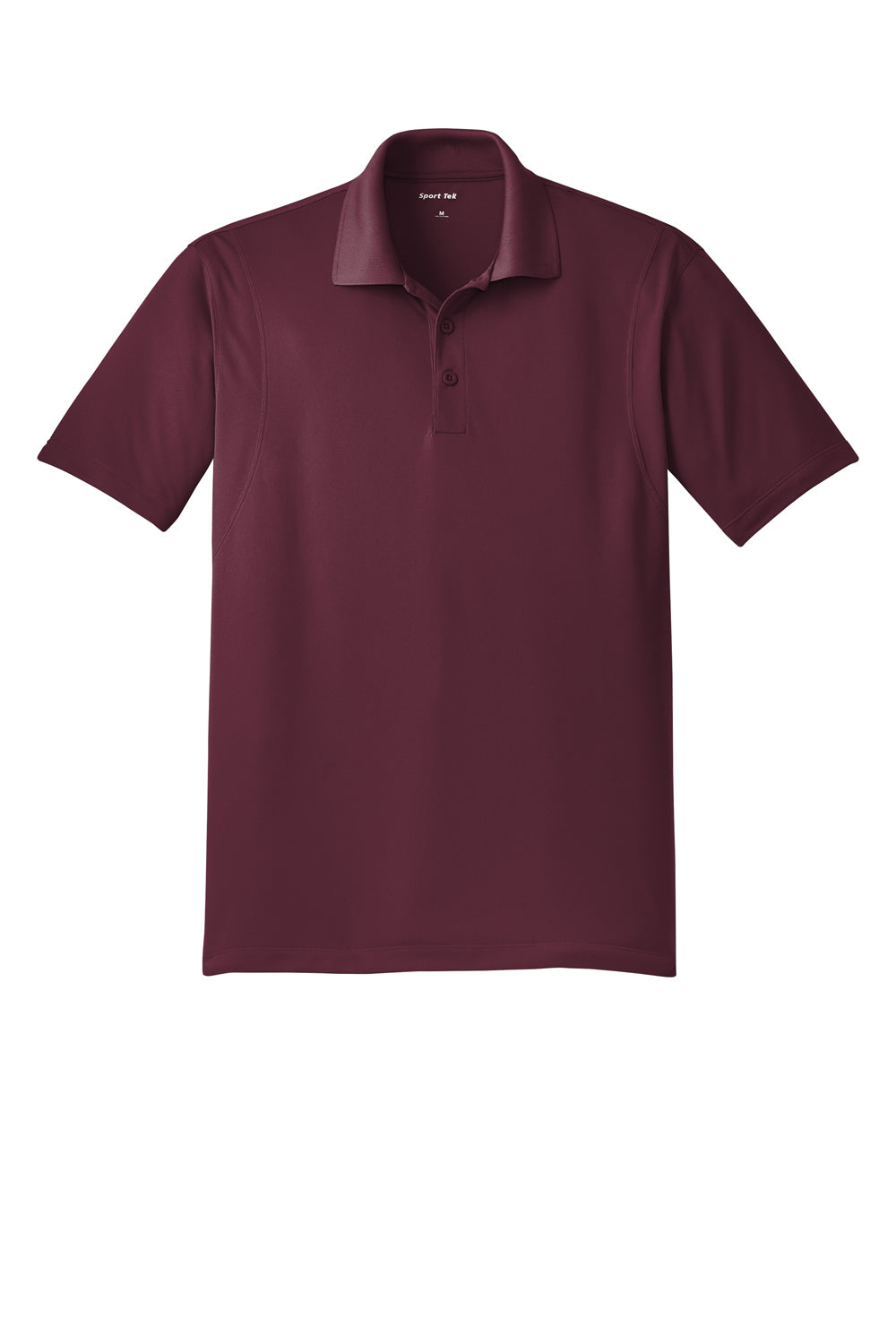 Sport-Tek ST650/TST650 Mens Sport-Wick Moisture Wicking Short Sleeve Polo Shirt Maroon Flat Front