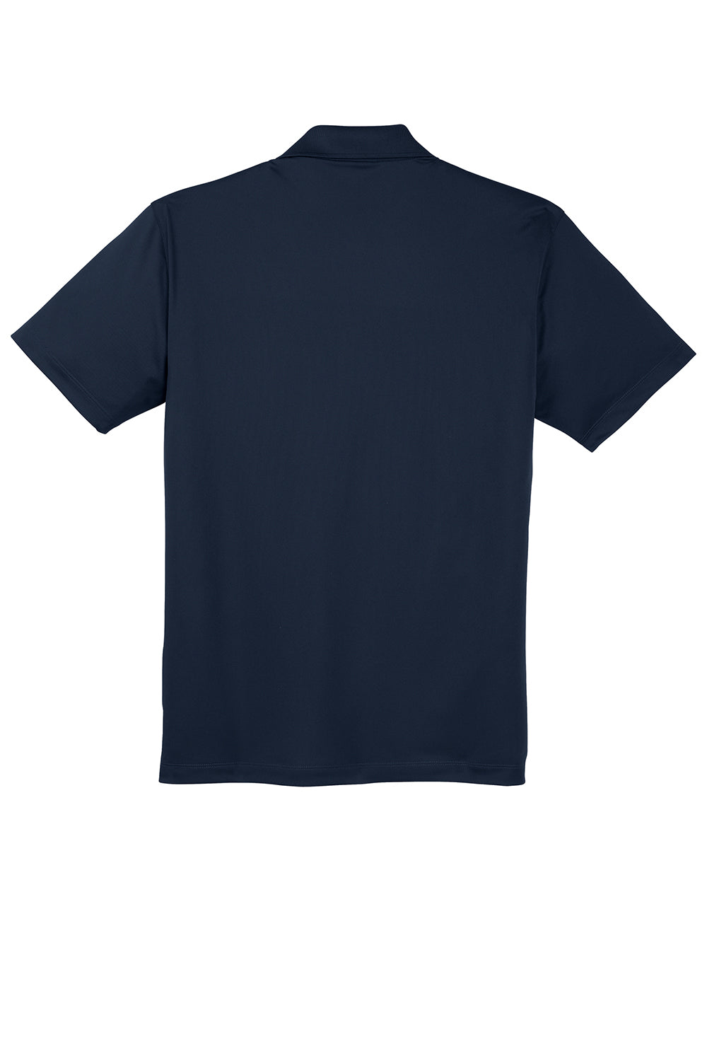 Sport-Tek ST651 Mens Sport-Wick Moisture Wicking Short Sleeve Polo Shirt w/ Pocket True Navy Blue Flat Back