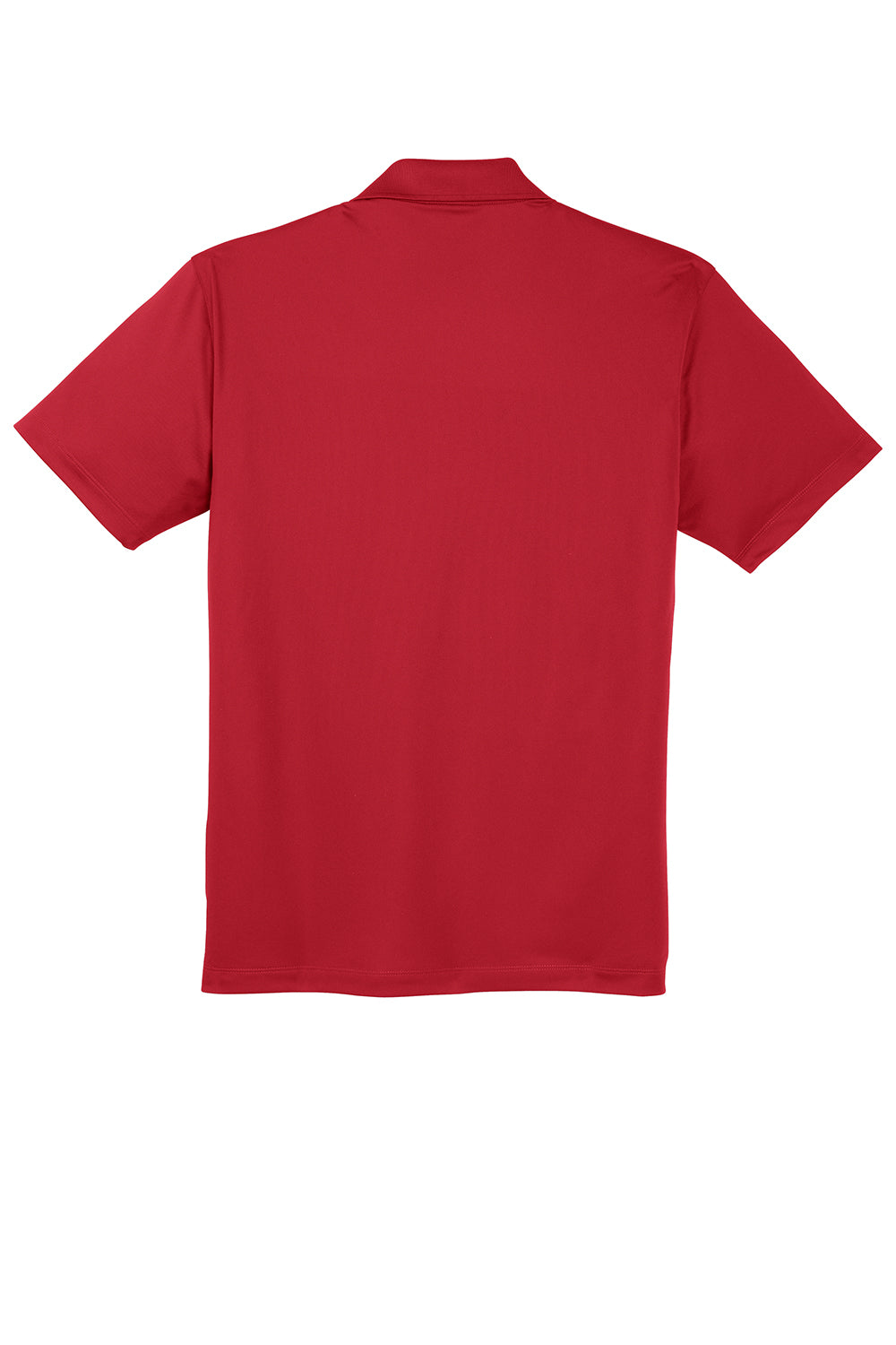 Sport-Tek ST651 Mens Sport-Wick Moisture Wicking Short Sleeve Polo Shirt w/ Pocket True Red Flat Back