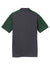 Sport-Tek ST652 Mens Sport-Wick Moisture Wicking Short Sleeve Polo Shirt Iron Grey/Forest Green Flat Back