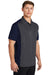 Sport-Tek ST652 Mens Sport-Wick Moisture Wicking Short Sleeve Polo Shirt Iron Grey/True Navy Blue Model 3q