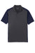 Sport-Tek ST652 Mens Sport-Wick Moisture Wicking Short Sleeve Polo Shirt Iron Grey/True Navy Blue Flat Front