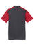 Sport-Tek ST652 Mens Sport-Wick Moisture Wicking Short Sleeve Polo Shirt Iron Grey/True Red Flat Back