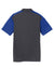 Sport-Tek ST652 Mens Sport-Wick Moisture Wicking Short Sleeve Polo Shirt Iron Grey/True Royal Blue Flat Back