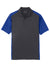 Sport-Tek ST652 Mens Sport-Wick Moisture Wicking Short Sleeve Polo Shirt Iron Grey/True Royal Blue Flat Front