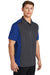 Sport-Tek ST652 Mens Sport-Wick Moisture Wicking Short Sleeve Polo Shirt Iron Grey/True Royal Blue Model 3q