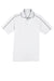 Sport-Tek ST653 Mens Sport-Wick Moisture Wicking Short Sleeve Polo Shirt White/Iron Grey Flat Front