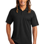 Sport-Tek Mens Sport-Wick Moisture Wicking Short Sleeve Polo Shirt - Black/Iron Grey