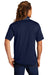 Sport-Tek ST653 Mens Sport-Wick Moisture Wicking Short Sleeve Polo Shirt True Navy Blue/White Model Back