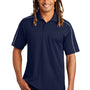 Sport-Tek Mens Sport-Wick Moisture Wicking Short Sleeve Polo Shirt - True Navy Blue/White