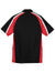 Sport-Tek ST654 Mens Sport-Wick Moisture Wicking Short Sleeve Polo Shirt Black/True Red/White Flat Back