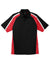 Sport-Tek ST654 Mens Sport-Wick Moisture Wicking Short Sleeve Polo Shirt Black/True Red/White Flat Front