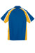 Sport-Tek ST654 Mens Sport-Wick Moisture Wicking Short Sleeve Polo Shirt True Royal Blue/Gold/White Flat Back