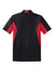 Sport-Tek ST655/TST655 Mens Sport-Wick Moisture Wicking Short Sleeve Polo Shirt Black/True Red Flat Back