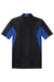 Sport-Tek ST655/TST655 Mens Sport-Wick Moisture Wicking Short Sleeve Polo Shirt Black/True Royal Blue Flat Back