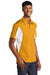 Sport-Tek ST655/TST655 Mens Sport-Wick Moisture Wicking Short Sleeve Polo Shirt Gold/White Model 3q