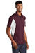 Sport-Tek ST655/TST655 Mens Sport-Wick Moisture Wicking Short Sleeve Polo Shirt Maroon/White Model 3q