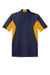 Sport-Tek ST655/TST655 Mens Sport-Wick Moisture Wicking Short Sleeve Polo Shirt True Navy Blue/Gold Flat Back