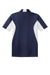 Sport-Tek ST655/TST655 Mens Sport-Wick Moisture Wicking Short Sleeve Polo Shirt True Navy Blue/White Flat Back