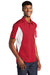 Sport-Tek ST655/TST655 Mens Sport-Wick Moisture Wicking Short Sleeve Polo Shirt True Red/White Model 3q