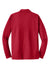 Sport-Tek ST657 Mens Sport-Wick Moisture Wicking Long Sleeve Polo Shirt Deep Red Flat Back