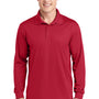 Sport-Tek Mens Sport-Wick Moisture Wicking Long Sleeve Polo Shirt - Deep Red - NEW