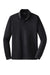 Sport-Tek ST657 Mens Sport-Wick Moisture Wicking Long Sleeve Polo Shirt Black Flat Front