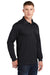 Sport-Tek ST657 Mens Sport-Wick Moisture Wicking Long Sleeve Polo Shirt Black Model 3q