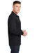 Sport-Tek ST657 Mens Sport-Wick Moisture Wicking Long Sleeve Polo Shirt Black Model Side