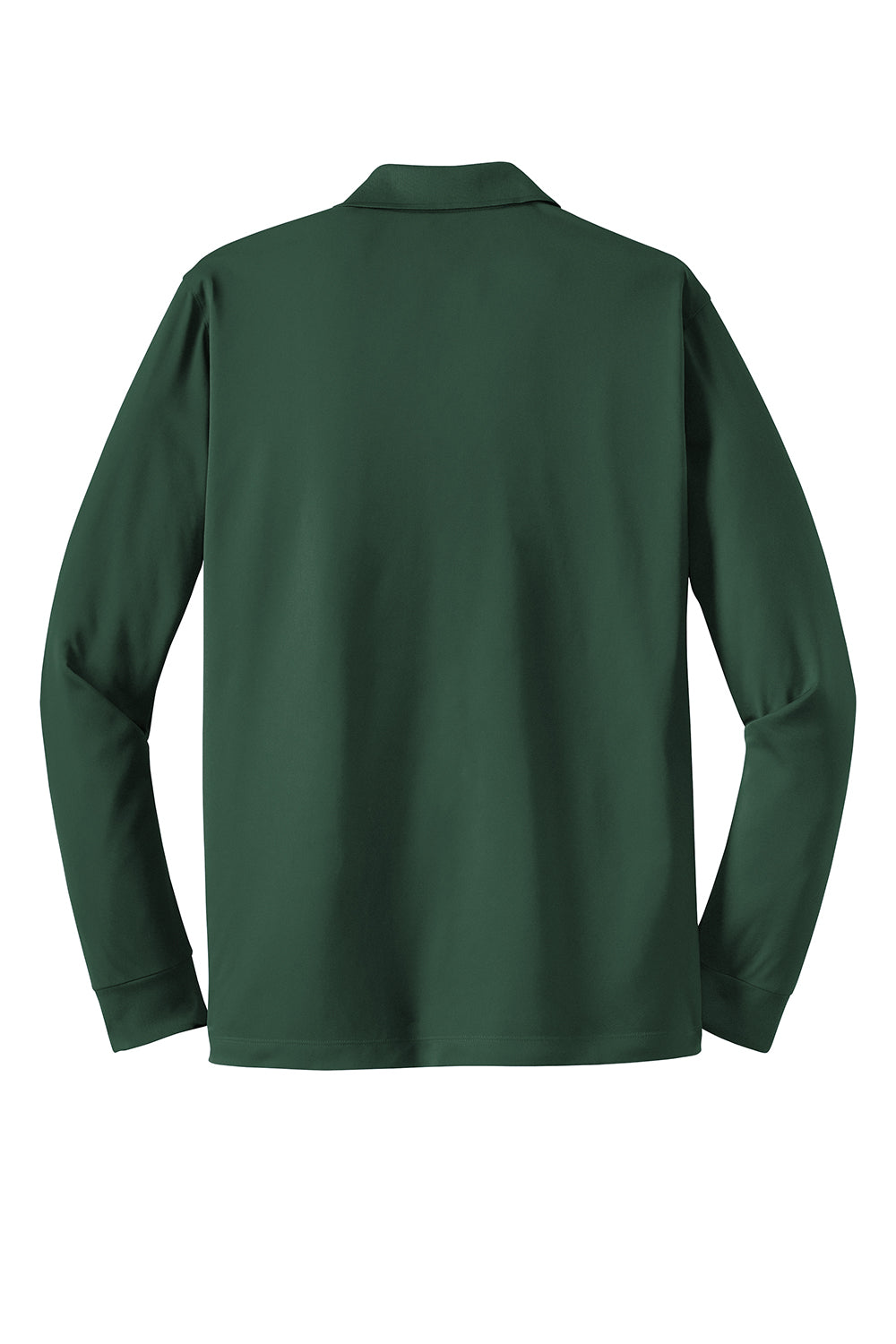 Sport-Tek ST657 Mens Sport-Wick Moisture Wicking Long Sleeve Polo Shirt Forest Green Flat Back