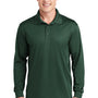 Sport-Tek Mens Sport-Wick Moisture Wicking Long Sleeve Polo Shirt - Forest Green