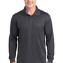 Sport-Tek Mens Sport-Wick Moisture Wicking Long Sleeve Polo Shirt - Iron Grey