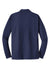 Sport-Tek ST657 Mens Sport-Wick Moisture Wicking Long Sleeve Polo Shirt True Navy Blue Flat Back