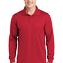 Sport-Tek Mens Sport-Wick Moisture Wicking Long Sleeve Polo Shirt - True Red