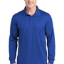 Sport-Tek Mens Sport-Wick Moisture Wicking Long Sleeve Polo Shirt - True Royal Blue