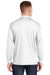 Sport-Tek ST657 Mens Sport-Wick Moisture Wicking Long Sleeve Polo Shirt White Model Back