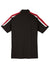 Sport-Tek ST658 Mens Sport-Wick Moisture Wicking Short Sleeve Polo Shirt Black/True Red/White Flat Back