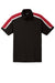 Sport-Tek ST658 Mens Sport-Wick Moisture Wicking Short Sleeve Polo Shirt Black/True Red/White Flat Front