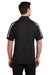 Sport-Tek ST658 Mens Sport-Wick Moisture Wicking Short Sleeve Polo Shirt Black/Iron Grey/White Model Back