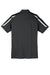 Sport-Tek ST658 Mens Sport-Wick Moisture Wicking Short Sleeve Polo Shirt Iron Grey/Black/White Flat Back