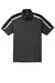 Sport-Tek ST658 Mens Sport-Wick Moisture Wicking Short Sleeve Polo Shirt Iron Grey/Black/White Flat Front