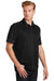 Sport-Tek ST659 Mens Sport-Wick Moisture Wicking Short Sleeve Polo Shirt Black Model 3q