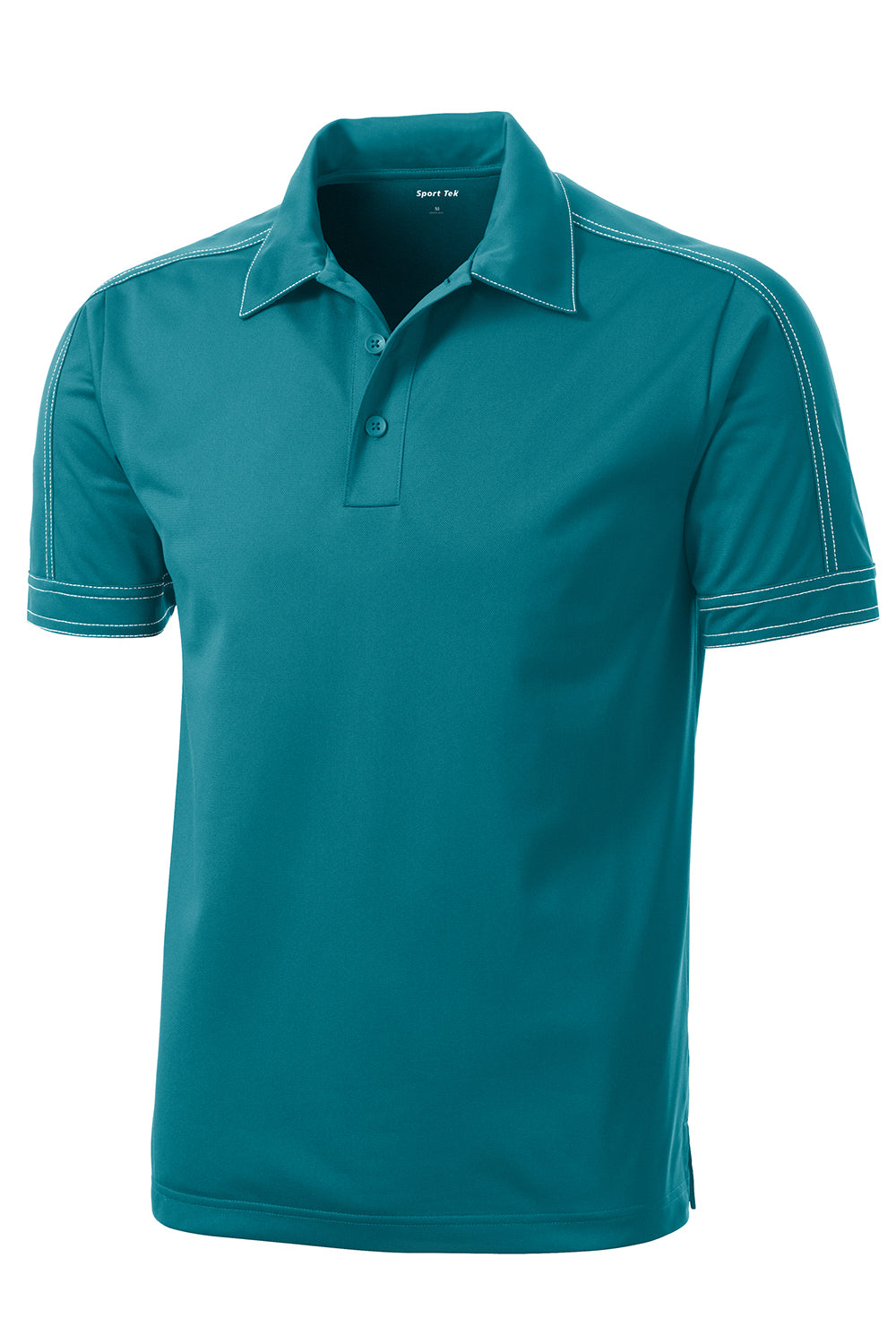 Sport-Tek ST659 Mens Sport-Wick Moisture Wicking Short Sleeve Polo Shirt Tropic Blue Flat Front