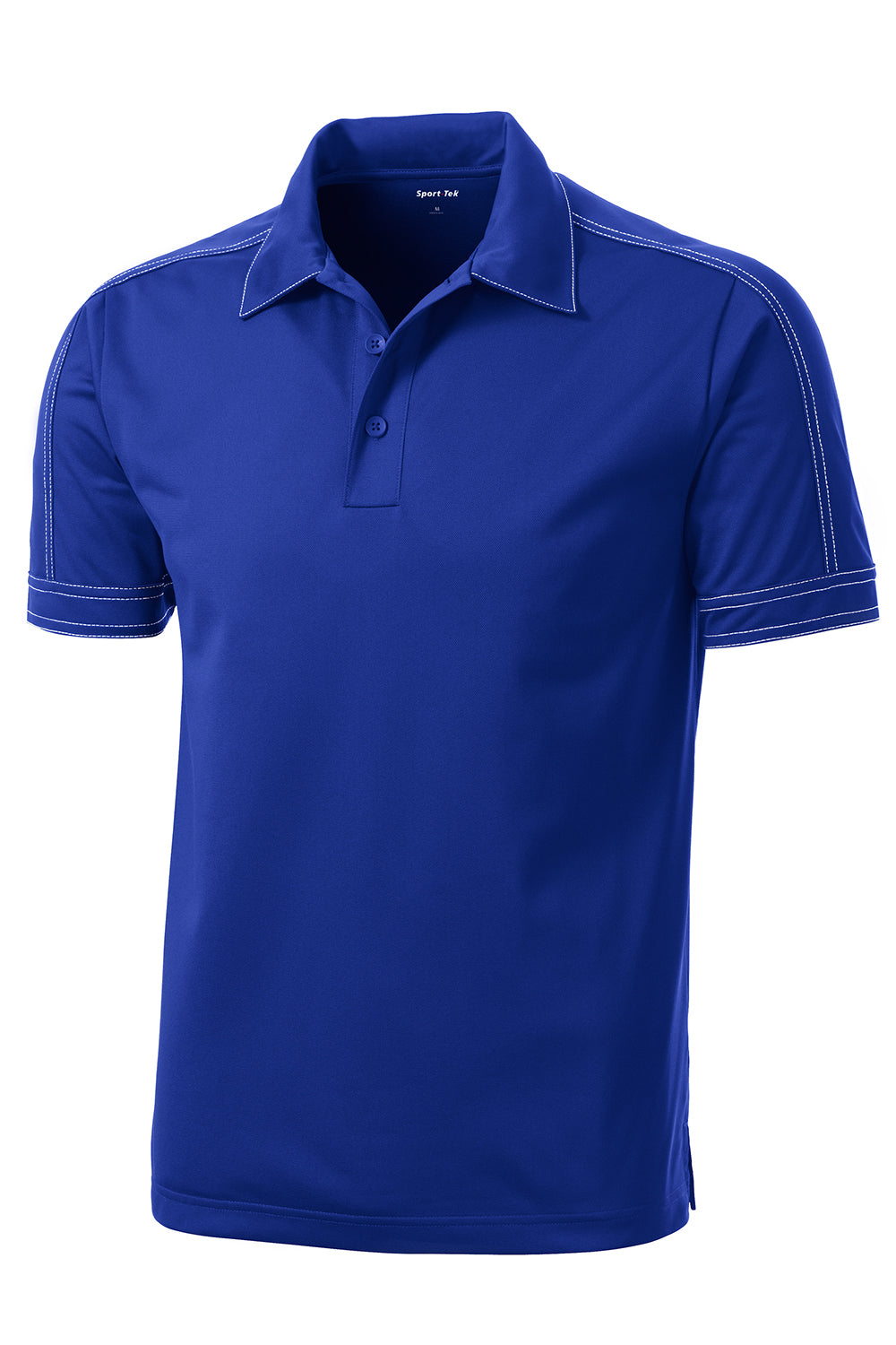 Sport-Tek ST659 Mens Sport-Wick Moisture Wicking Short Sleeve Polo Shirt True Royal Blue Flat Front