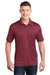 Sport-Tek ST660 Mens Heather Contender Moisture Wicking Short Sleeve Polo Shirt Heather Cardinal Red Model Front