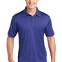 Sport-Tek Mens Heather Contender Moisture Wicking Short Sleeve Polo Shirt - Heather Cobalt Blue