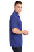 Sport-Tek ST660 Mens Heather Contender Moisture Wicking Short Sleeve Polo Shirt Heather Cobalt Blue Model Side